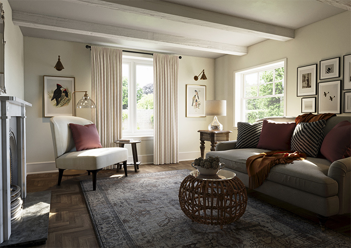 Emily Bond George Stripe Print, Red - Made to Measure Curtains - Image 7